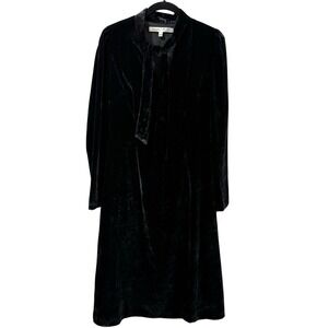 Banana Republic Olivia Palermo Velvet Tie Neck Midi Dress Size 4 W93